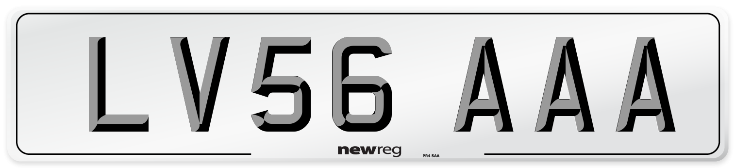 LV56 AAA Number Plate from New Reg